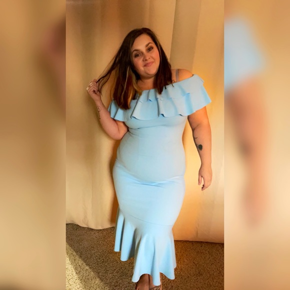 Boohoo Plus Dresses & Skirts - Boohoo CURVE fishtail midi dress